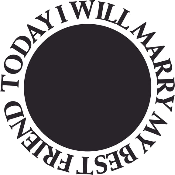 Today I Will Marry My Best Friend Customized Wall Decal - Custom Vinyl Wall Art - Personalized Name - Baby Girls Boys Kids Bedroom Wall Decal Room Decor Wall Stickers Decoration Size (40x40 inch)