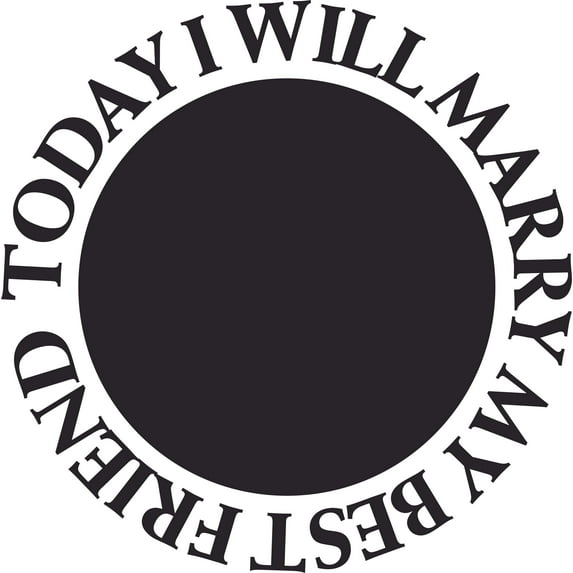 Today I Will Marry My Best Friend Customized Wall Decal - Custom Vinyl Wall Art - Personalized Name - Baby Girls Boys Kids Bedroom Wall Decal Room Decor Wall Stickers Decoration Size (40x40 inch)