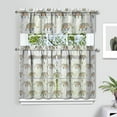 thumbnail image 2 of Kitchen Curtains 36 Inch Short - 3 Panel Set, Boho Elephant Mandala Print, Rod Pocket Window Curtain, 100% Polyester for Farmhouse, Retro Bohemian Kitchen, Easy Wash, 2 of 6