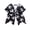 Black, variant on Soccer Cheer Hair Bows for Girls – Large 7” Soccer Hair Bows for Ponytails, Cheerleading, Teams, and Players – Set of 4(White)