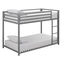 DHP Miles Metal Twin/Twin Bunk Bed, Silver