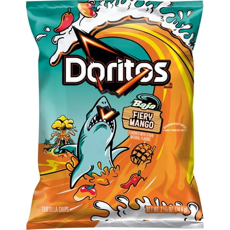 Doritos Baja Fiery Mango Flavored Tortilla Chips, 2.625 oz bag