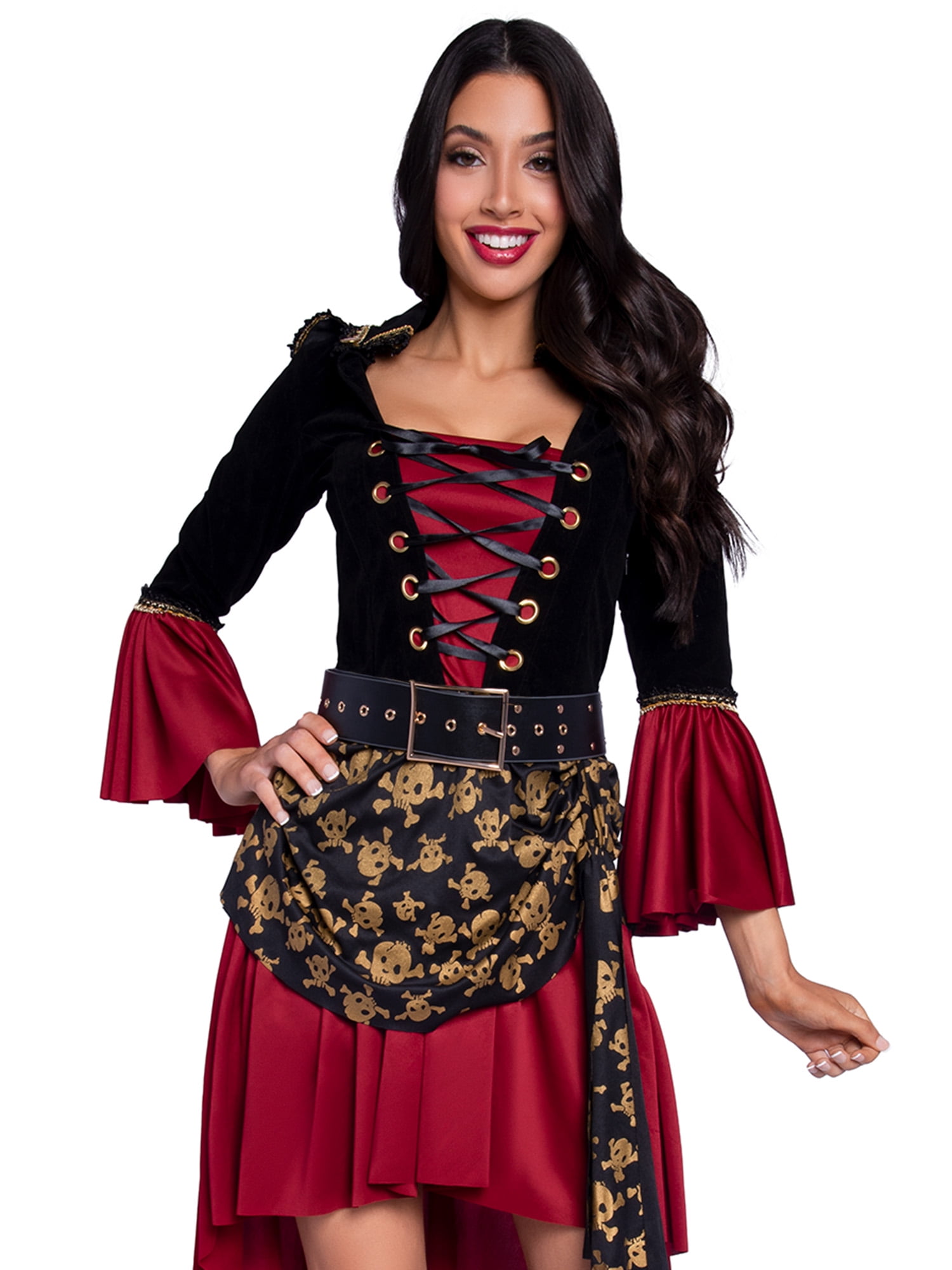 verlies Beangstigend Beleefd Wonderland Women's Halloween Pirate Captain Fancy Dress Costume for Adult,  Medium - Walmart.com