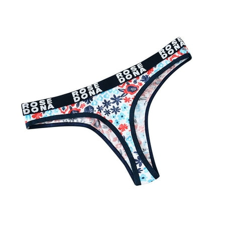 

WZHKSN Women Lace Panties Blue Traceless Thongs 1-Pack