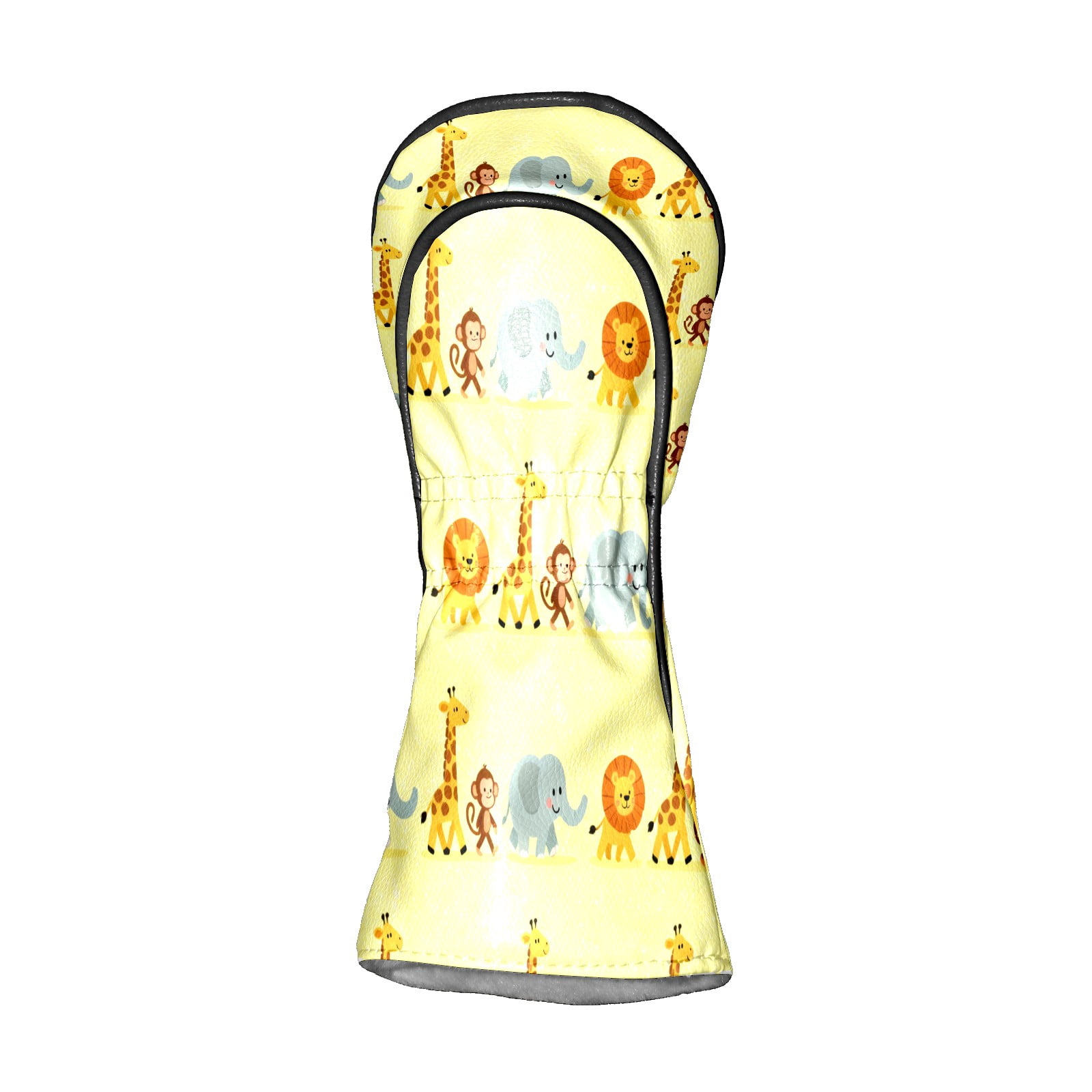 Golf Club Covers, Yellow ZooAnimalRow Premium PU Leather Driver Hybrid Putter Head Covers with Velvet Lining, Waterproof Golf Gifts for Men Women