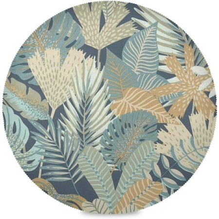 

Hidove Tropical Palm Leaves Round Placemats Durable Non-Slip Table Mat Heat and Stain Resistant Placemat for Kitchen Table Decoration Outdoor BBQ Activities(6PCS)