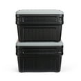 Rubbermaid 24 Gal Action Packer Lockable Latch Storage Container, Black