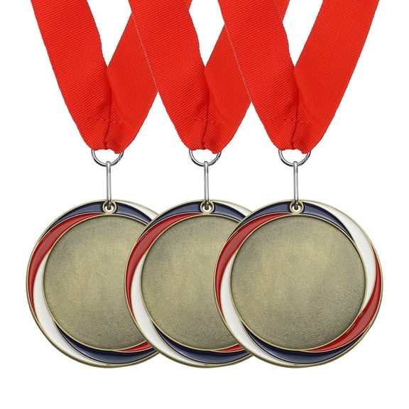 Uxcell Award Medals, Prize Medals Winner Medals with Neck Ribbon for Competitions Sports Event Gold