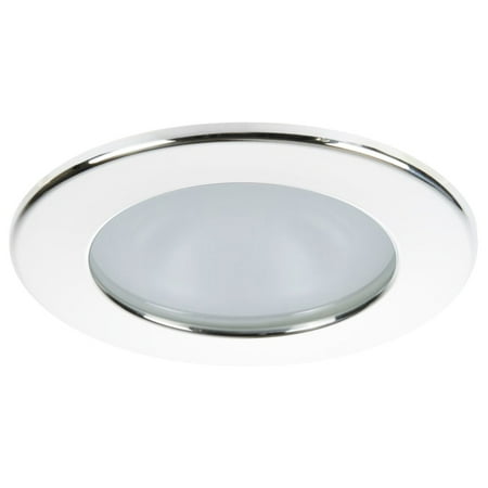 Quick Mount Snow - Quick Kai XP Downlight LED - 4W, IP66, Spring Mounted - Round White Bezel, Round Warm White Light
