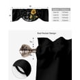 thumbnail image 6 of Tie Up Valance Curtain for Kitchen, Farm Yellow Sunflowers Bee on Black Rod Pocket Short Curtains Adjustable Tie-Up Shade Valances, Floral Leaves Window Treatment for Bathroom Living Room Bedroom, 6 of 7