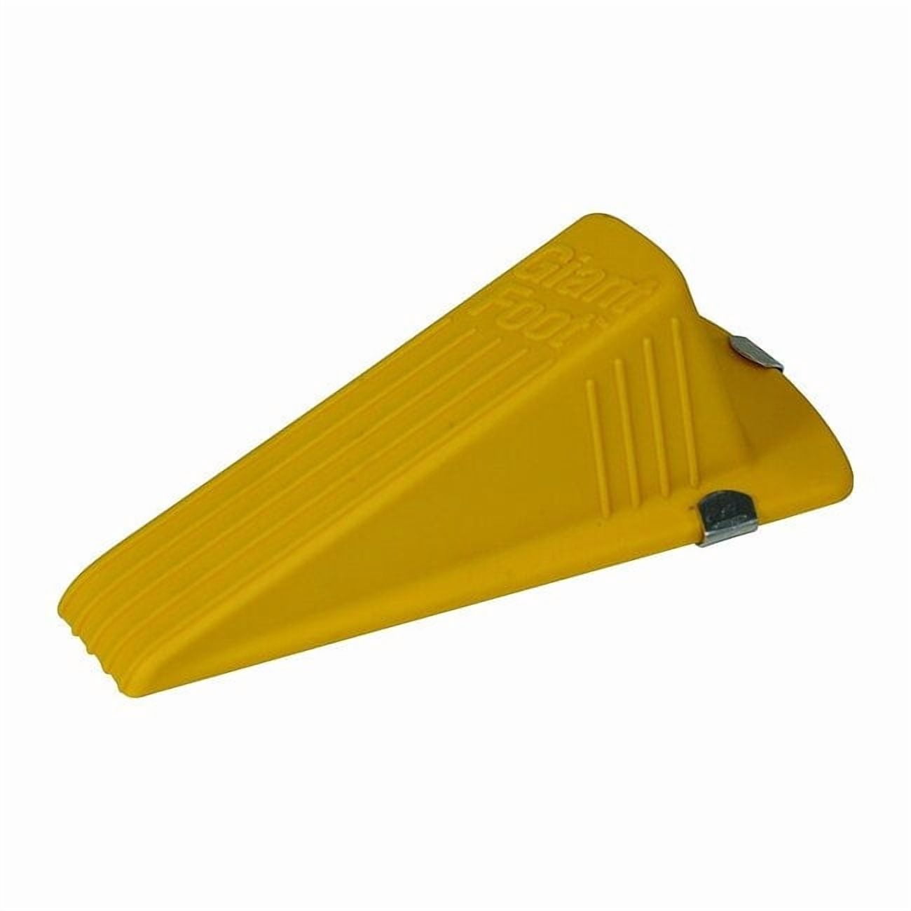 Master Caster Giant Foot Magnetic Doorstop, No-Slip Rubber Wedge, 3-1/2w x 6-3/4d x 2h, Yellow, Bundle of 2