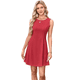 thumbnail image 2 of Vestido Mini de Fiesta con Cuello Redondo y Mangas , Color Rojo, Talla M, 2 of 6