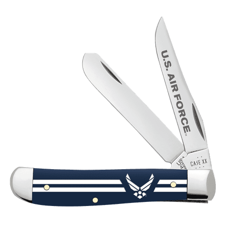 Case XX Knives Mini Trapper Air Force Blue Synthetic Stainless Pocket Knife