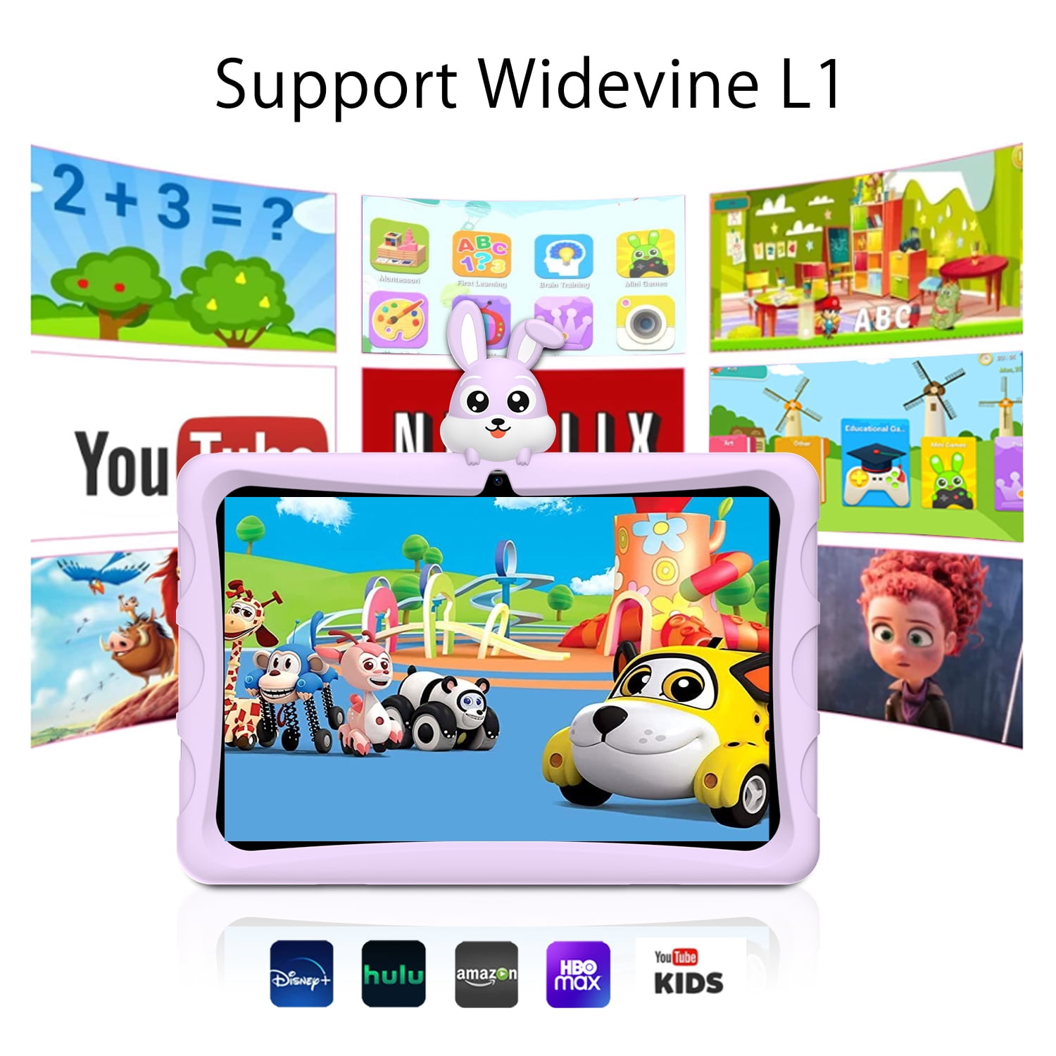 DOOGEE U9 10.1-inch HD Tablet, 64GB, Android 13, Wi-Fi, Macaron Purple