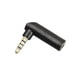 thumbnail image 4 of Headphone Adapter, 90 Degree Headphone Jack Adaptor 3.5mm Male To Female (2pcs, Black), 4 of 5