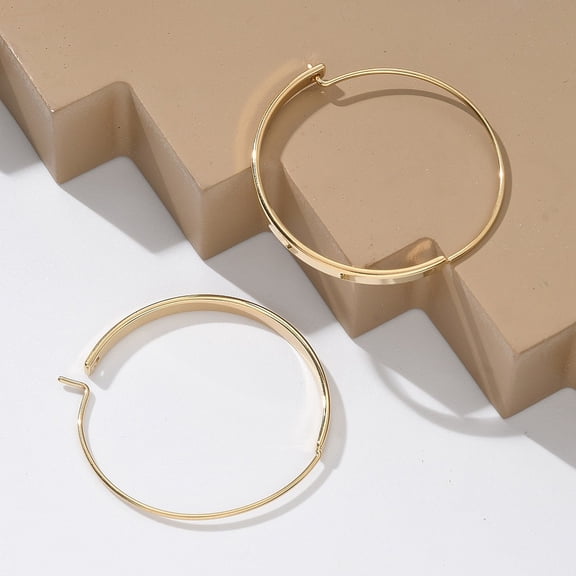 5pairs 304 Stainless Steel Ring Hoop Earrings for Women golden 30x0.8x30mm