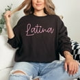 thumbnail image 5 of Embroidered Latina Cursive - Women's Graphic Sweatshirt, 5 of 11