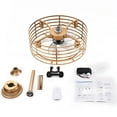 thumbnail image 4 of Flkoendmall Gold Retro Caged Ceiling Fan with Remote Control, 4 of 12