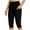 Black, variant on Gnshining Yoga Pants for Women High Elastic Waisted Pants With Pockets Knee Length Leggings Workout Pants