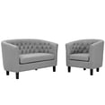 thumbnail image 2 of Modway Prospect 2 Piece Upholstered Fabric Loveseat and Armchair Set in Light Gray, 2 of 7