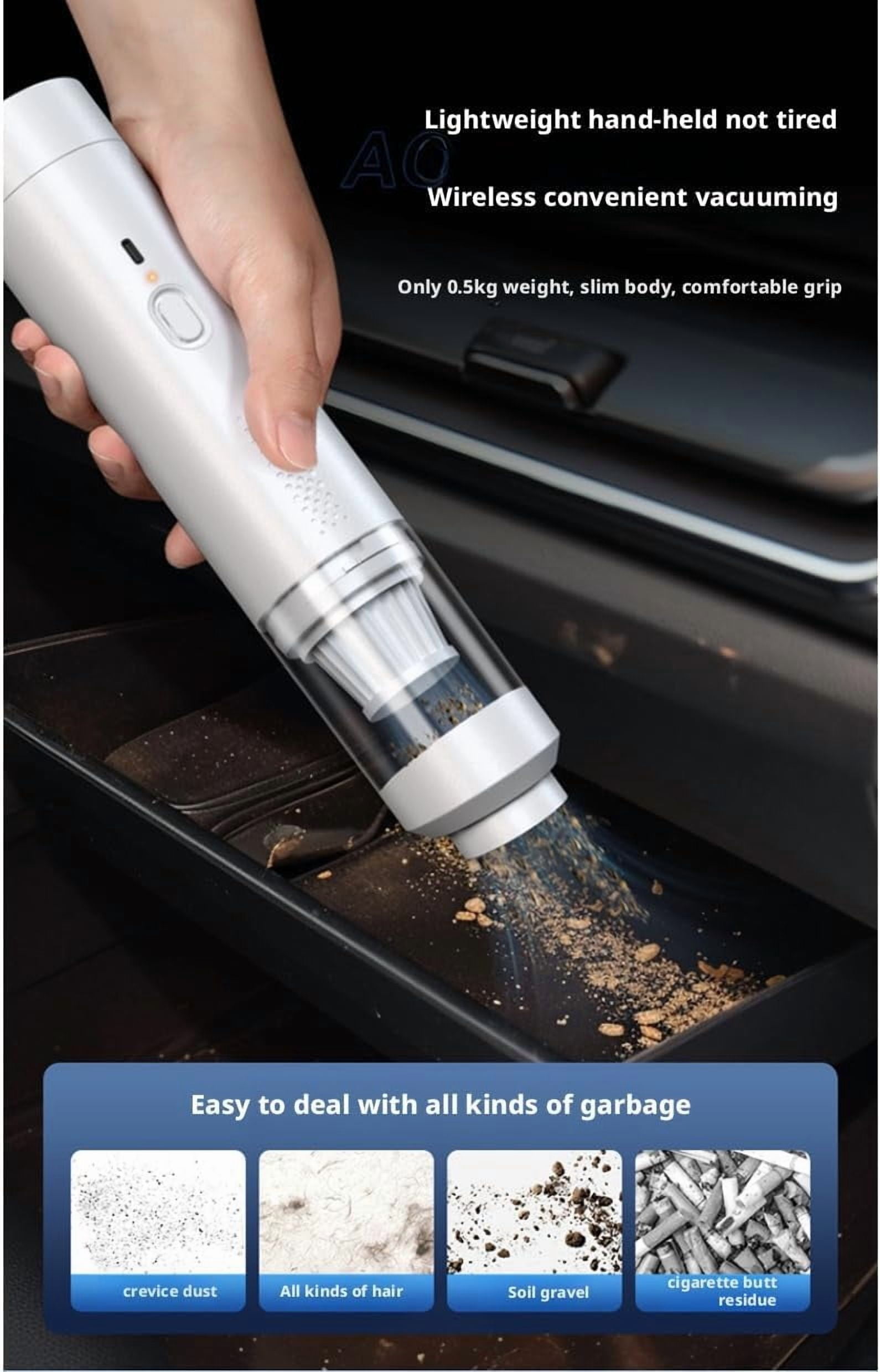 Cordless Handheld Vacuum, 19000Pa Strong Suctio,  High-Power 4-in-1 Car Vacuum Cleaner with & Filter, USB-C Rechargeable & Lightweight