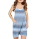thumbnail image 1 of Odeerbi 5-14 Años Niñas Traje de Verano Lindo Rayado Camisola Romper Casual Transpirable Cómodo Combinados Pantalones Cortos Con Bolsillos, 1 of 6