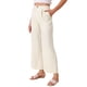 thumbnail image 4 of Pantalones Palazzo de Lino para Mujer INSPIRE CHIC, Casual, de Cintura Alta, Rectos, de Pierna Ancha, Pantalones de Lounge, con Botón, Talla XL, Beige, 4 of 6