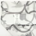 thumbnail image 3 of Bathroom and More Collection 2 Piece SHEER Window Curtain Tier Set White with Gray Bird, Flower & Vine Design: Tiers Size 24in Long, 3 of 4
