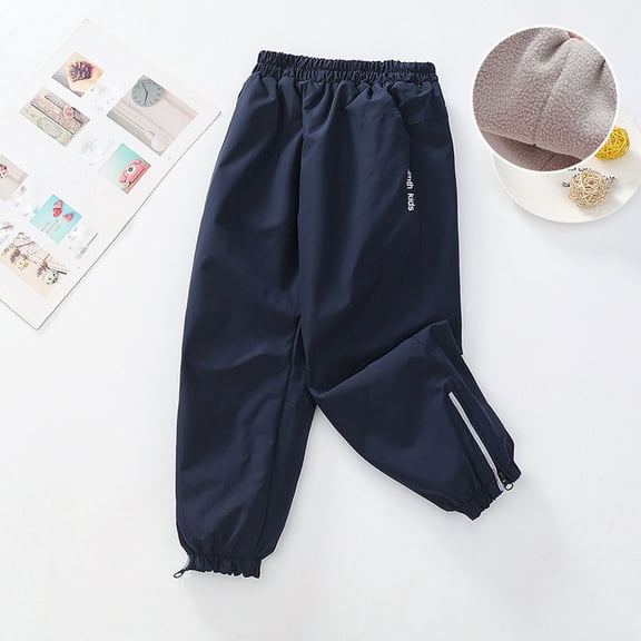 Girls Snow Pants - Waterproof Fleece Lined Winter Outdoor Ski Hiking, Navy,Size 12-13T