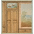 thumbnail image 3 of Jules-Edmond-Charles Lachaise 20x21 Black Modern Framed Museum Art Print Titled - Elevation of a Paneled Wall with a Mural or Tapestry and a Double Doors Surmounted by a Painting of Ducks (1, 3 of 5