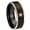 Black And Pink Step Edges, variant on Tungsten Cowboys Star 8mm Black And Rose Gold Step Edges Men Ring