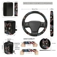 thumbnail image 3 of Jeiento Eagle American Flag 15 Pcs Car Seat Cover Set with 1 Rear View Mirror Cover 2 Coasters 1 Garbage Bin 1 Keychain 1 Air Vent Phone Holder 1 Steering Wheel Cover 4 Car Seatbelts, 3 of 6