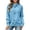 Sky Blue, variant on Rrxhxhs Cardigan Sweaters for Women Solid Color Funnel Neck Button Front Long Sleeve Warm Casual Knit Cover Up