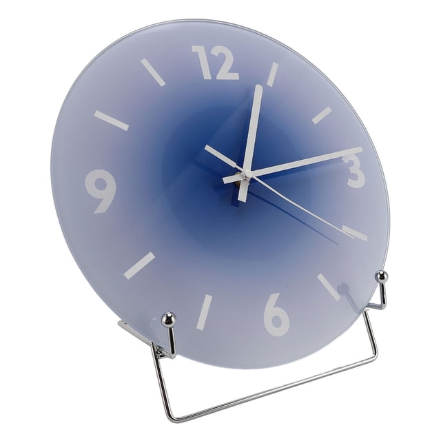 12 Inch Large Size Wall Clock, Silent Round Quartz Clock, Glass Frameless Clock with Clear Numbers for Easy Viewing, Suitable for Living Room, Bedroom, Kitchen, Office, Classroom,