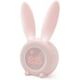 thumbnail image 1 of Lindo reloj despertador matutino de inducción con forma de conejo, ajuste automático inteligente de la luz de respiración, visualización automática de hora/fecha/temperatura, control de voz o batido rosa pálido oso de fresa Electrónica, 1 of 5