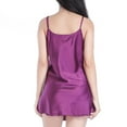 thumbnail image 6 of Jamicy Sleepwear for Women Satin Nightgown Deep V Neck Silk Mini Slip Chemise Nightwear Spaghetti Dressy Casual Sleeveless Sleepwear, 6 of 7