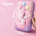 thumbnail image 2 of Lotaly Trousse à Crayons Cartoon Unicorn, Nylon, Rose, 1 Unité, 2 of 6