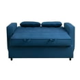 thumbnail image 4 of Serta Monroe Modern Convertible Loveseat with Full Size Sleeper, Navy Blue Woven Fabric, 4 of 18