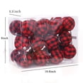 thumbnail image 3 of 24 Pcs 2.73inch Christmas Plaid Ball Ornaments Xmas Balls For Christmas Tree Decorations Home Festival Party Christmas Ball Decor(Red and Black), 3 of 7