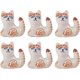 thumbnail image 1 of 6 cuentas de porcelana con forma de gato. Cuentas diminutas hechas a mano para crear bisutería., 1 of 7