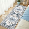 thumbnail image 5 of 2'x6' Runner Rug for Hallway, Washable Moroccan Neutral Geometric Low Pile Non-Slip Rug for Kitchen Bedside Laundry, 5 of 10