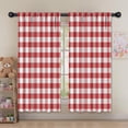 thumbnail image 5 of Blackout Kids Curtains,Red and White Plaid Pattern Childrens Insulated Curtains Set Of 2,Bedroom Essentials,Toddler Room Decor 52"x63", 5 of 5