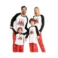 thumbnail image 6 of TSEXIEFOOFU Family Matching Pajamas Christmas Tree Letters Print Raglan Long Sleeve Tops and Casual Pants Sleepwear, 6 of 9