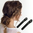 thumbnail image 2 of Unique Bargains 1 Pair Fashion Cross Hair Clips Hairdo Clip Black, 2 of 5