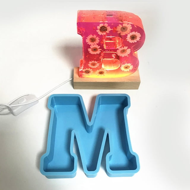 uhnmki DIY Mold 26 Mold Alphanumeric English Cake Silicone Alphanumeric Cake Crystal Cake Mould