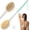 18.1 in-Light Green, variant on Dry Brushing Body Brush for Massage - Natural Boar Bristle Exfoliating Brush with Massage Nodes for Lymphatic Drainage, Cellulite, Blood Circulation Improving Skin Health for Women Men Elderly(Black)