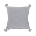 thumbnail image 1 of LR Home PILLO07530MCHFFPL Coussin à Pompon Carré Bleu Tendre - 20 x 20 Po., 1 of 1