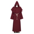 thumbnail image 4 of Disfraz de cosplay de Halloween, túnica de monje medieval, disfraz de mago, traje de sacerdote, 4 of 6