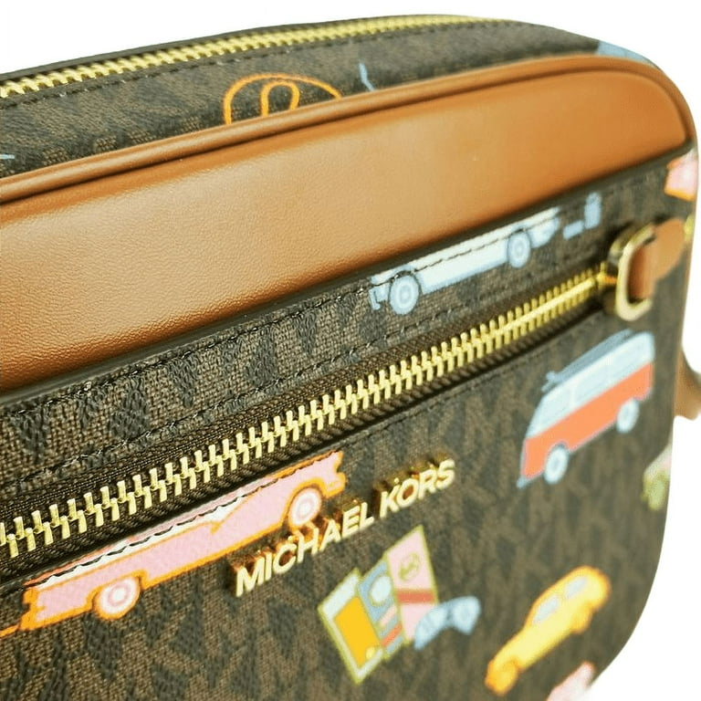 Michael Kors Chain Desert Road Trip Brown Crossbody Bag Walmart