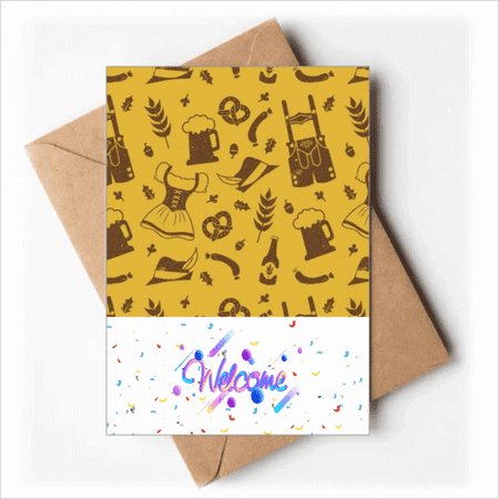 Germany Berlin Culture Custom Pattern Welcome Back Greeting Cards Envelopes Blank